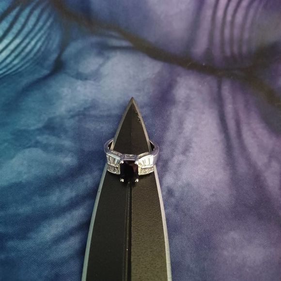 Swarovski Elements - Size 6 - Silver tone ring as pictured - Picture 2 of 6